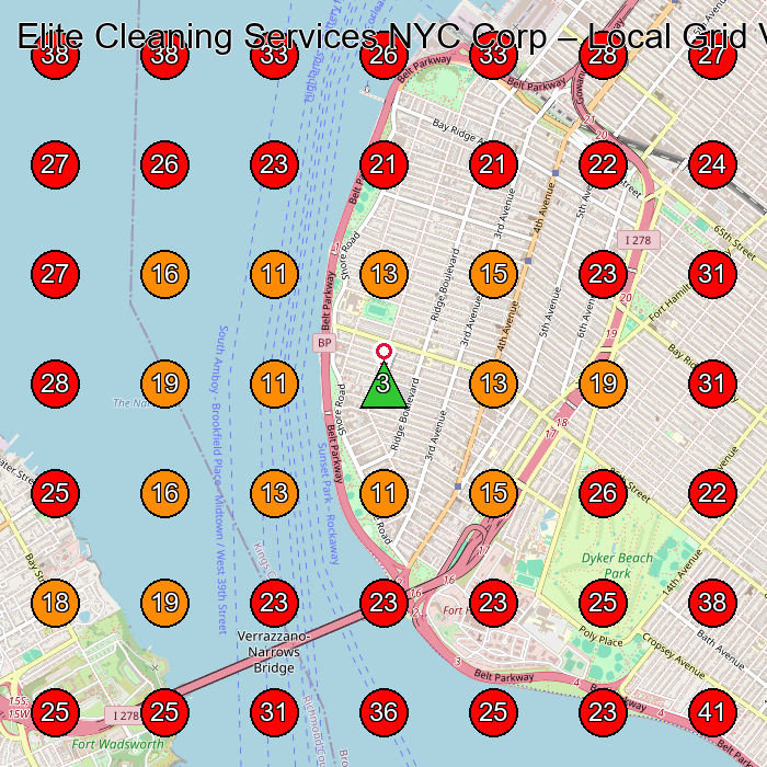 Elite Cleaning Services NYC Corp GeoGrid visibility map for House Cleaning Service in Staten Island